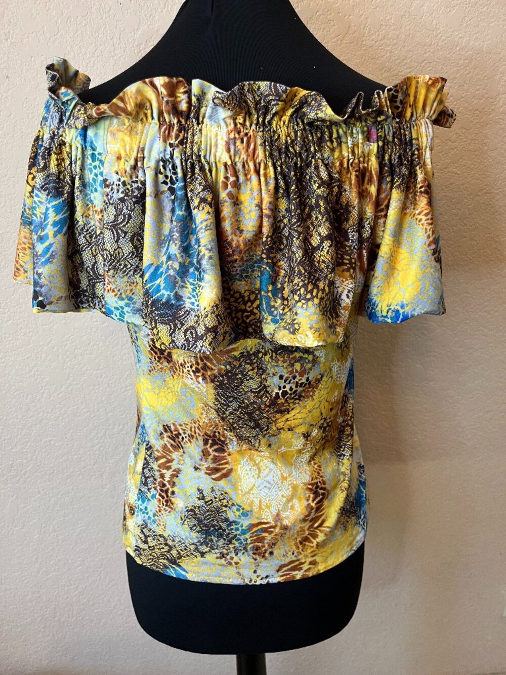 Women's stretch skirt/dress and blouse.
